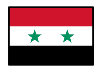 トルコ・シリア地震支援　シリアの国旗のイラスト
