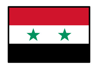 トルコ・シリア地震支援　シリアの国旗のイラスト