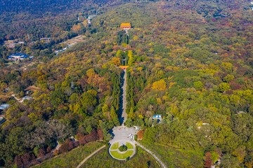 Aerial nanjing Ming tomb