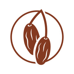 Dates logo food graphic design element template for muslim holidays inspiration