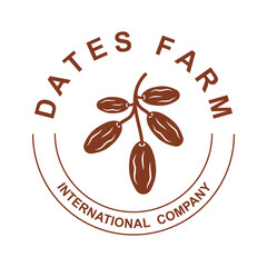 Dates logo food graphic design element template for muslim holidays inspiration