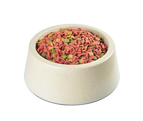 Dog food in bowl  on  transparent png