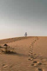 person in Dubai desert