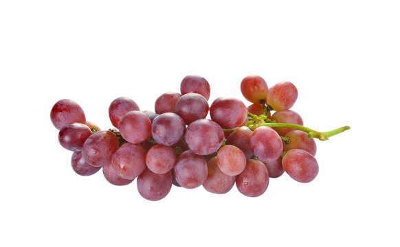 Fresh red grape on   transparent png