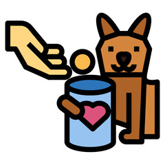 cat filled outline icon style