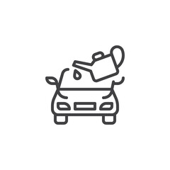 Oil change service line icon