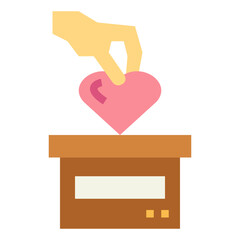 charity flat icon style