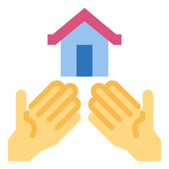 house flat icon style