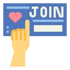 join flat icon style