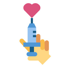 syringe flat icon style