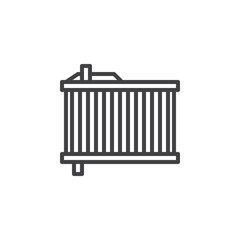 Car radiator line icon