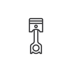 Engine piston line icon