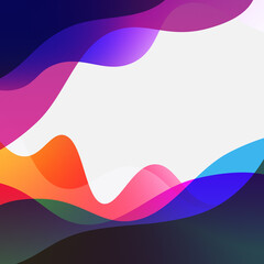 Vibrant colors abstract wavy lines background