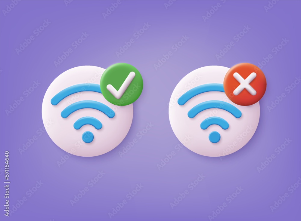Poster wifi signal, connection and network symbol. 3d web vector illustrations.