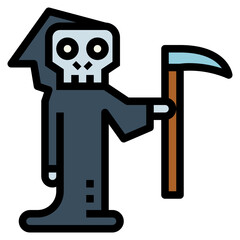 reaper filled outline icon style