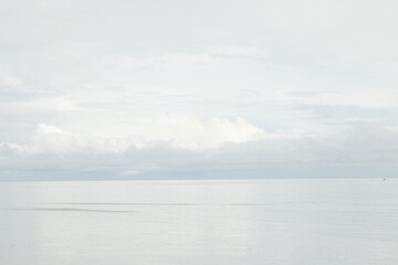 Lombok and Gili Air islands, overcast, cloudy day, sky and sea.
