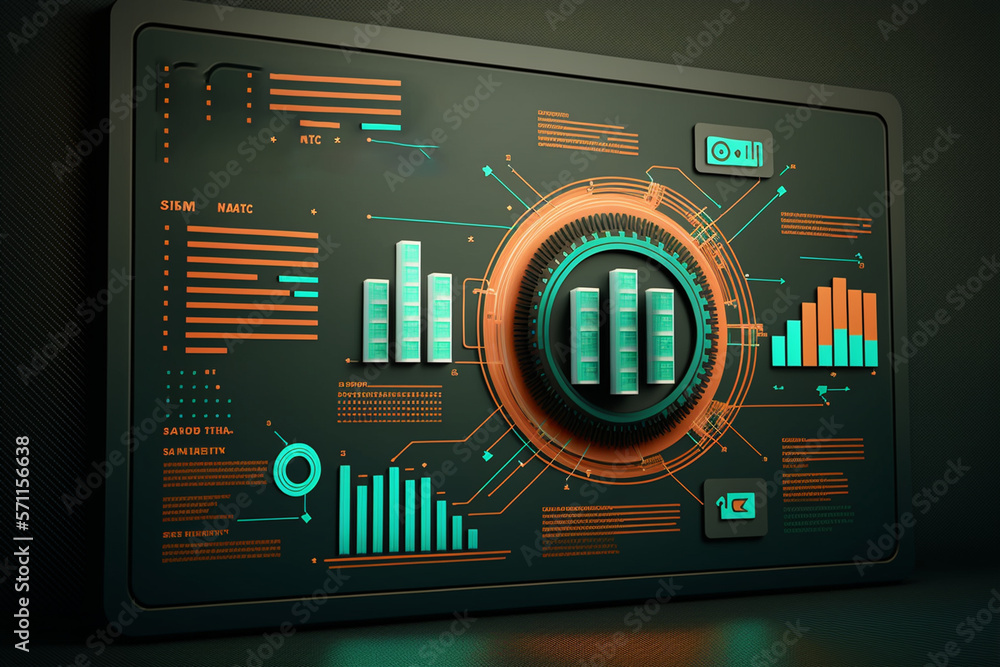 Aufkleber optimizing data management technology concept, generative ai