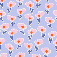 Cute pink flower modern background