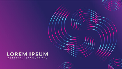 Futuristic curved line with holographic multicolor gradient. Abstract  technology background design