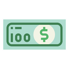 dollar flat icon style
