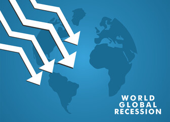World Global Recession background vector template design