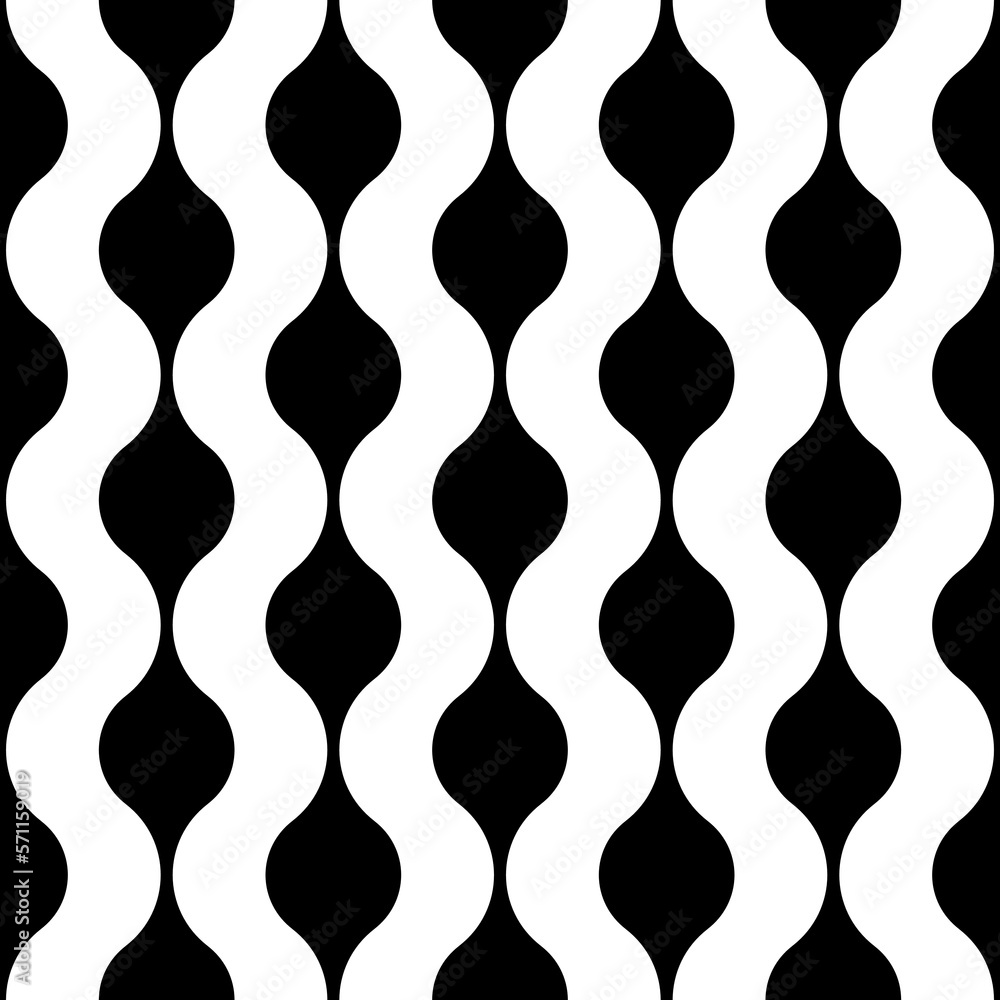 Poster circle seamless pattern. repeating black dot on white background. repeated metaballs wallpaper. abst
