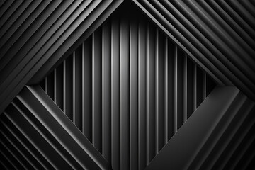 Obraz premium Arrière plan géométrique 3d futuriste noir - Générative IA