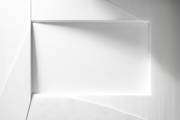 Fototapeta premium Arrière plan géométrique 3d blanc - Générative IA
