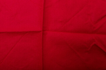 Bright red felt fabric texture background. Scrapbooking, handicraft material