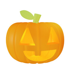 halloween pumpkin emoji 3D Icon 