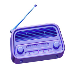 radio retro futurism 3D Icon 