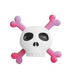 Rock 'n Roll skull 3D Icon
