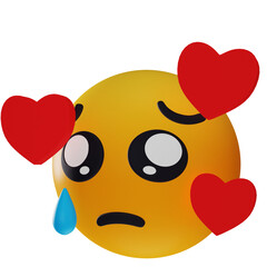 sad love emoji 3D Icon