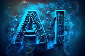Letter AI for Artificial Intelligence Background - Generative Ai