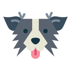 Border Collie flat icon style