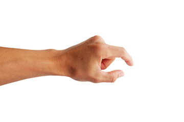 Man's hand that is reaching out to catch something