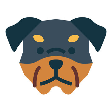 Rottweiler Flat Icon Style