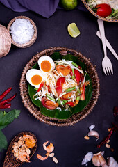 Somtum-Thai food and aesthetic ingredient