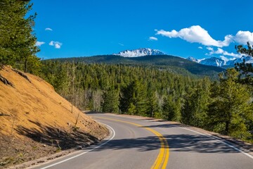 A long way down the road going to Colorado Springs, Colorado