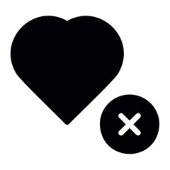 Obraz premium no sex glyph icon