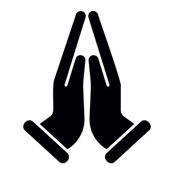 pray glyph icon