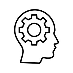 brain process  thinking icon. sign for mobile concept and web design. vector illustration