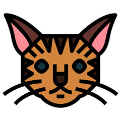 Bengal Cat filled outline icon style
