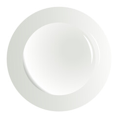 white round plate illustration