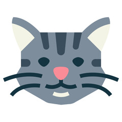 Manx Cat flat icon style