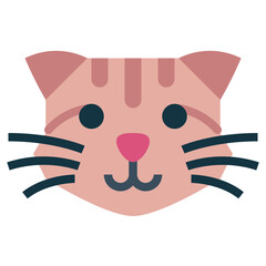 Munchkin Cat flat icon style