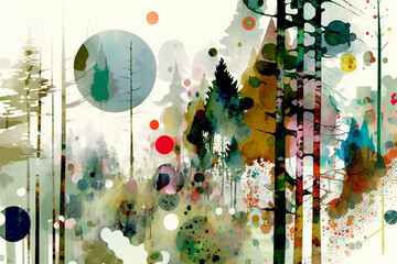Fore Collection · Mixed Media Forest Illustrations