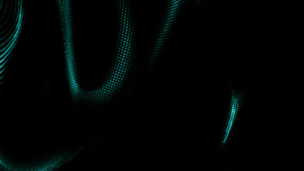 Organic green seamless wave abstract dots stream background loop. Backdrop