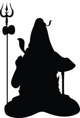 silhouette of a god shiv