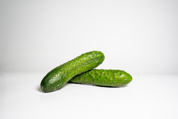 Photo of cucumber isolated on white background